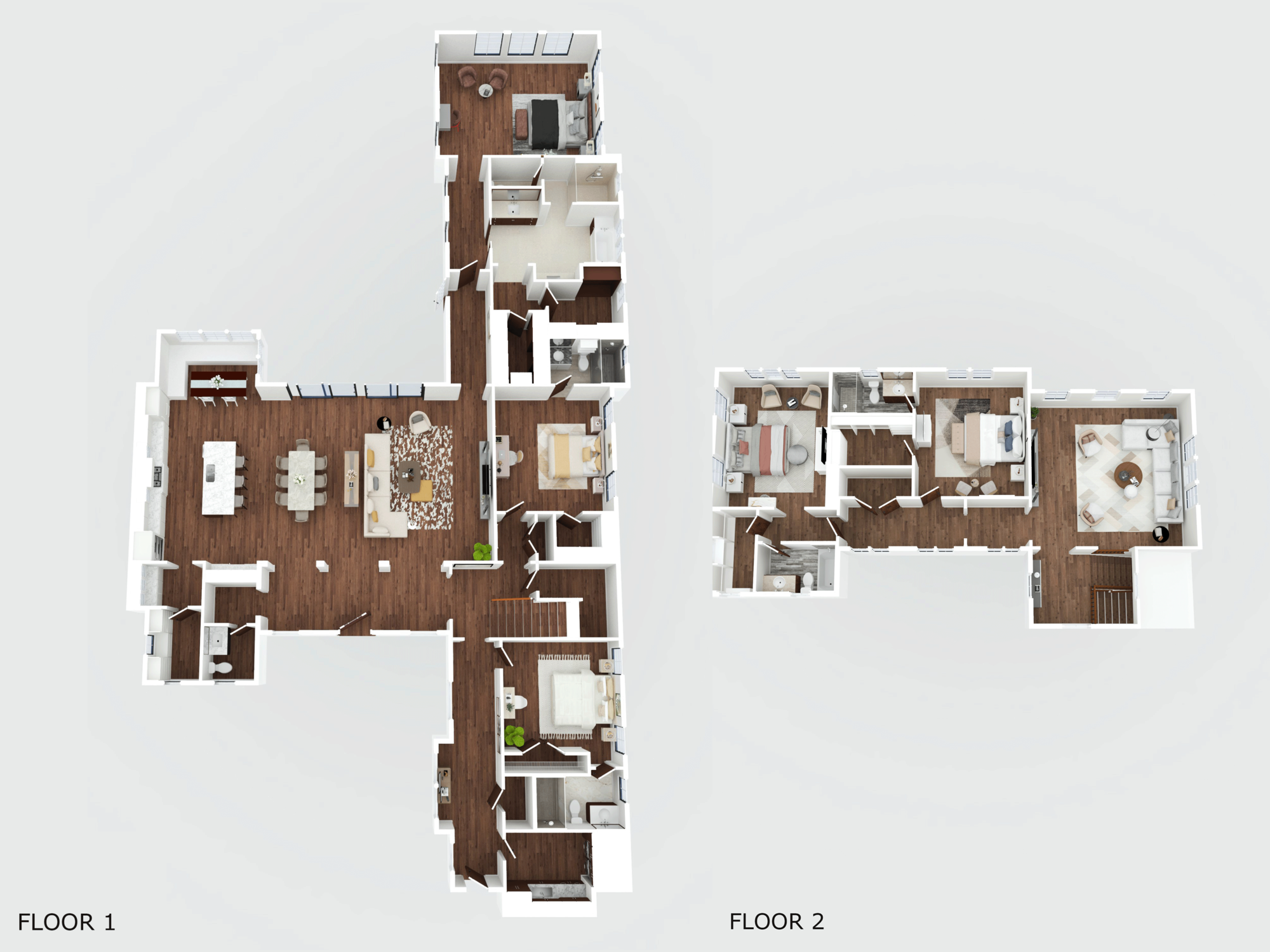 colored three dimensional floorplan